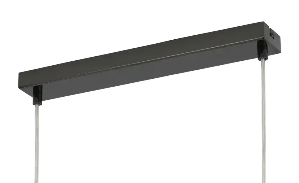 Meisterleuchten Pendelleuchte, 9-flammig, schwarzchrom, Rauchglas Hins Black