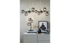 Meisterleuchten Tischleuchte, 3-flammig, schwarzchrom Hins Black