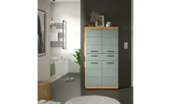Midischrank SCHLOONSEE, Breite 74cm, 4 Türen, 1 Schubkasten, 4 Fächer, MDF-Front, in verschiedenen Farben erhältlich, Badmöbel, Badschrank, Schrank, Bad Schloonsee