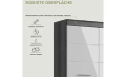 Midischrank SCHLOONSEE, Breite 74cm, 4 Türen, 1 Schubkasten, 4 Fächer, MDF-Front, in verschiedenen Farben erhältlich, Badmöbel, Badschrank, Schrank, Bad Schloonsee