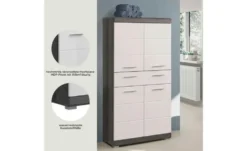 Midischrank SCHLOONSEE, Breite 74cm, 4 Türen, 1 Schubkasten, 4 Fächer, MDF-Front, in verschiedenen Farben erhältlich, Badmöbel, Badschrank, Schrank, Bad Schloonsee