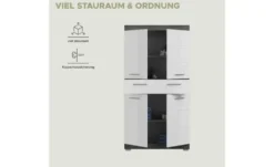 Midischrank SCHLOONSEE, Breite 74cm, 4 Türen, 1 Schubkasten, 4 Fächer, MDF-Front, in verschiedenen Farben erhältlich, Badmöbel, Badschrank, Schrank, Bad Schloonsee