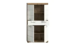 Midischrank WALDSEE, Breite 74cm, 4 Türen, 1 Schubkasten, 4 Fächer, MDF-Front, in verschiedenen Farben erhältlich, Badmöbel, Badschrank, Schrank, Bad Waldsee