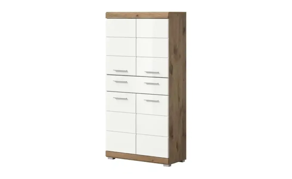 Midischrank WALDSEE, Breite 74cm, 4 Türen, 1 Schubkasten, 4 Fächer, MDF-Front, in verschiedenen Farben erhältlich, Badmöbel, Badschrank, Schrank, Bad Waldsee