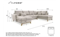 Miuform Wohnlandschaft mit Schlaffunktion Scandic Lagom