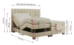 Motor Boxspringbett mit Bettkasten Elektro