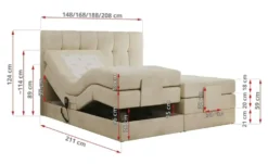Motor Boxspringbett mit Bettkasten Vittoria