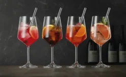 Nachtmann Cocktail- / Spritzgläser mit Glastrinkhalmen 4er Set Tastes Good
