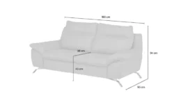 Natuzzi Editions Sofa aus Echtleder Orlando