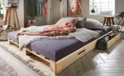 Palettenbett mit Stauraum Dallas