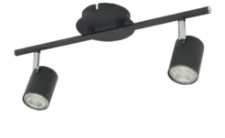 Paul Neuhaus Deckenstrahler, 2-flammig, schwarz