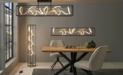 Paul Neuhaus LED-Deckenleuchte schwarz/goldfarben Selina