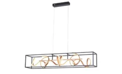 Paul Neuhaus LED-Pendelleuchte, schwarz/goldfarben Selina