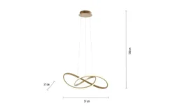 Paul Neuhaus LED-Pendelleuchte, messing-matt, geschwungen