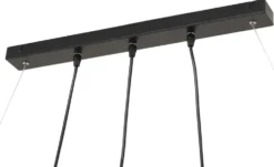 Paul Neuhaus Pendelleuchte, 3-flammig, Holz / Metall Schwarz
