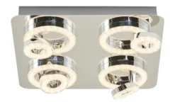 Paul Neuhaus Smart Home-Deckenleuchte, 4-flammig, chrom