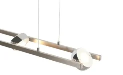 Paul Neuhaus Smart Home-Pendelleuchte, 8-flammig, Nickel matt