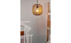 Pendelleuchte, 1-flammig, Holzlamellen Woven