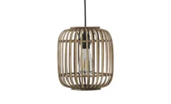 Pendelleuchte, 1-flammig, Holzlamellen Woven