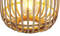 Pendelleuchte, 1-flammig, Holzlamellen Woven