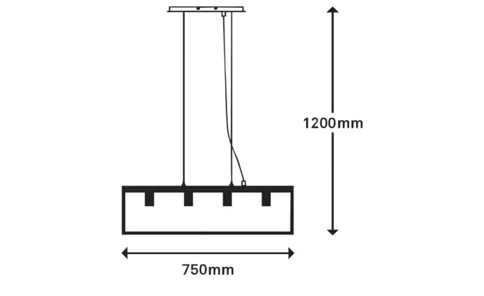 Pendelleuchte 4flg