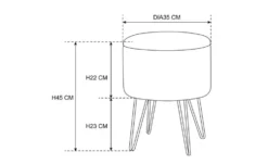 Pouf mit Stauraum Lelia