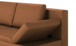 Schlafsofa mit Sitz- und Rückenfläche aus Echtleder Kenny