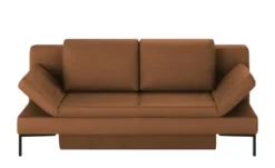 Schlafsofa mit Sitz- und Rückenfläche aus Echtleder Kenny