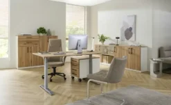 Schreibtisch Massivholzplatte SOLIDLine