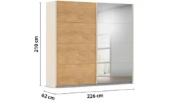 Schwebetürenschrank mit Spiegel Malva Extra