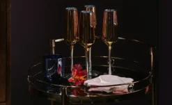 Servierwagen goldfarben Oro