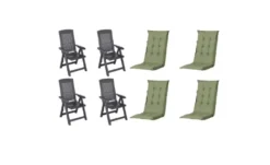 Siena Garden Gartensessel 8er-Set Tampa