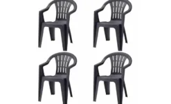 Siena Garden Stapelsessel 4er-Set Cuba
