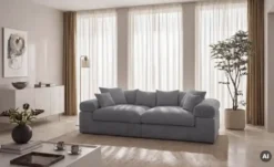 smart Big Sofa in modernem Cord Lianea