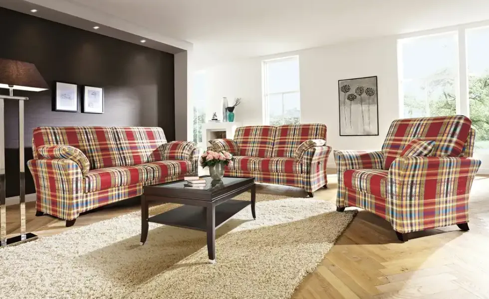 Sofa 2,5-sitzig verstellbare Armlehnen Mikado