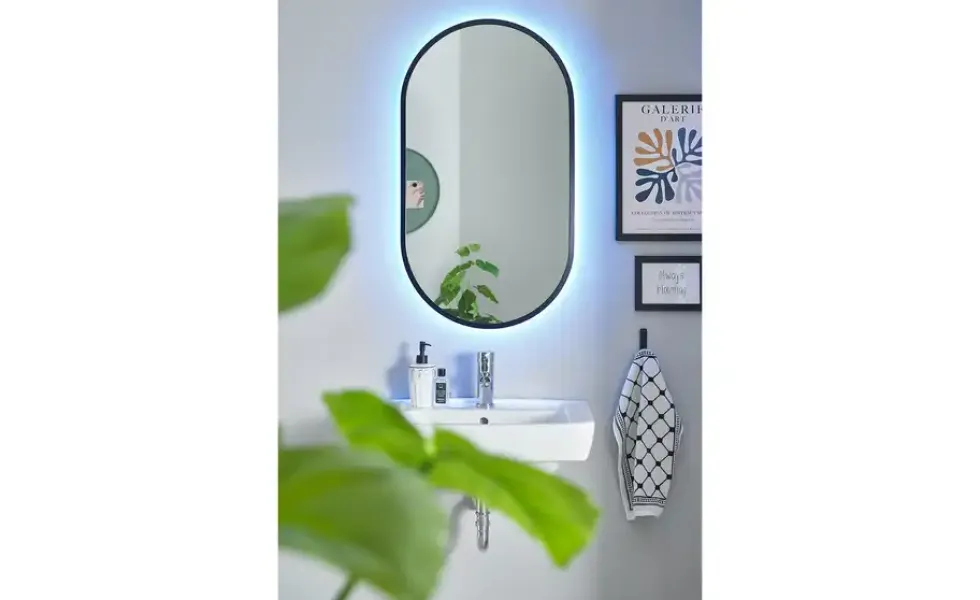 Spiegel mit LED oval Obersee