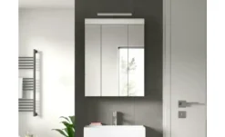 Spiegelschrank SCHLOONSEE, Breite 60cm, inkl. Beleuchtung, 3 Spiegeltüren, 9 Fächer in verschiedenen Farben erhältlich, Badmöbel, Spiegel, Badschrank, Bad Schloonsee