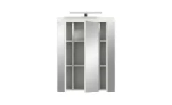 Spiegelschrank SCHLOONSEE, Breite 60cm, inkl. Beleuchtung, 3 Spiegeltüren, 9 Fächer in verschiedenen Farben erhältlich, Badmöbel, Spiegel, Badschrank, Bad Schloonsee