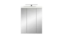 Spiegelschrank SCHLOONSEE, Breite 60cm, inkl. Beleuchtung, 3 Spiegeltüren, 9 Fächer in verschiedenen Farben erhältlich, Badmöbel, Spiegel, Badschrank, Bad Schloonsee