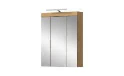 Spiegelschrank SCHLOONSEE, Breite 60cm, inkl. Beleuchtung, 3 Spiegeltüren, 9 Fächer in verschiedenen Farben erhältlich, Badmöbel, Spiegel, Badschrank, Bad Schloonsee