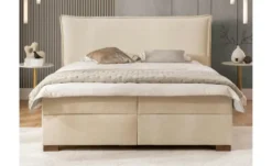 S-STYLE Boxbett mit Bettkasten, Strukturstoff mit Cordoptik, H3 Lovetti