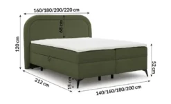 S-STYLE Boxbett mit Bettkasten, Bouclé-Stoff Sonna