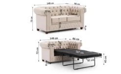 S-STYLE Chesterfield Einzelsofa Cleo Blink