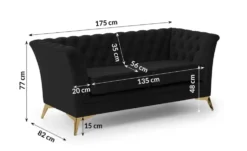S-STYLE Chesterfield Einzelsofa Wilhelm