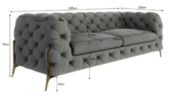 S-STYLE Chesterfield Einzelsofa Natalie