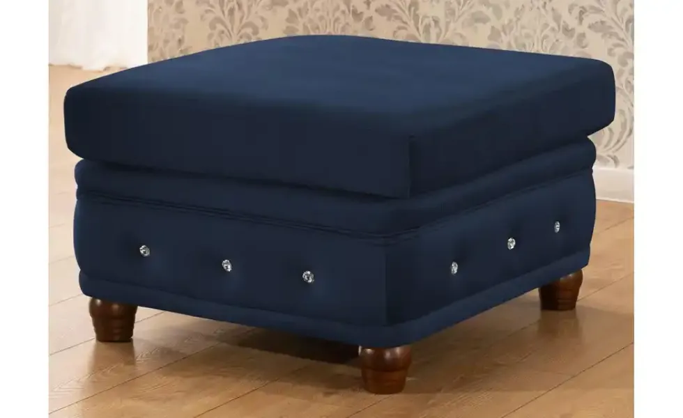 S-STYLE Chesterfield Hocker Cleo Blink