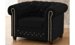 S-STYLE Chesterfield Polestergarnitur 3+1 Cleo Blink