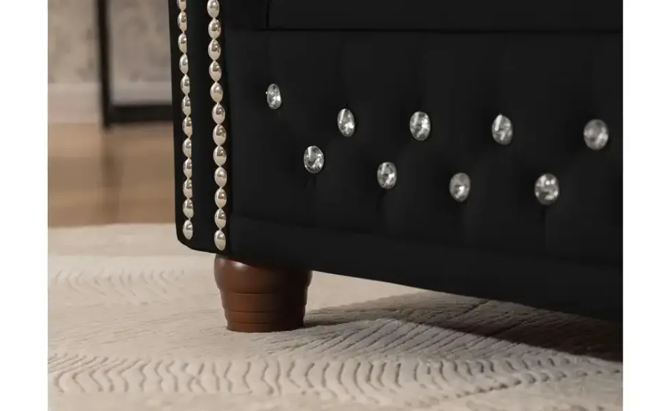 S-STYLE Chesterfield Polestergarnitur 3+1 Cleo Blink
