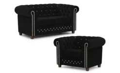 S-STYLE Chesterfield Polstergarnitur 2+1 Cleo Blink