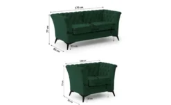 S-STYLE Chesterfield Polstergarnitur 2+1 Wilhelm